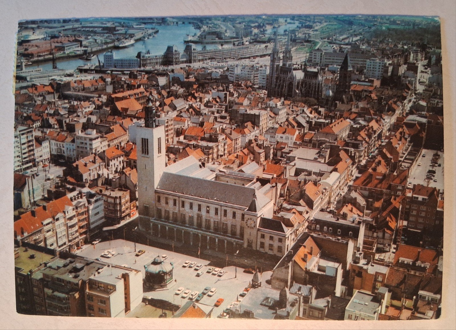 Postkaart Oostende Luchtopname, Verzamelen, Postkaarten | België, Ophalen of Verzenden
