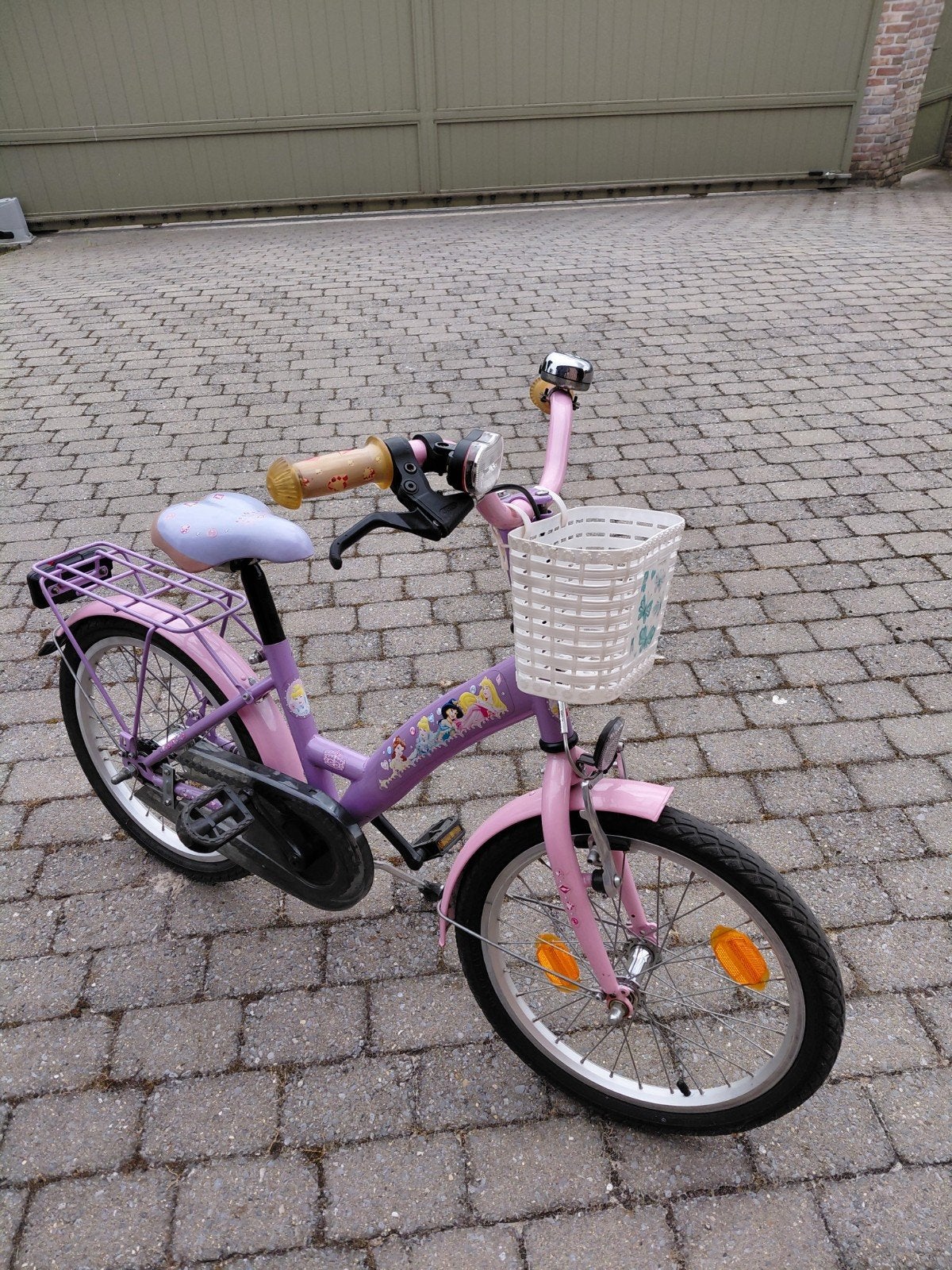 Kinderfiets meisjes paars, maat 18 inch, Ophalen