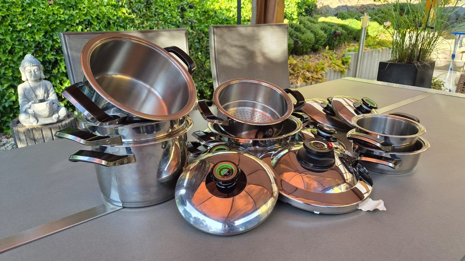casserole Amc, Maison & Meubles, Cuisine | Casseroles & Poêles, Avec couvercle, Inox, Enlèvement ou Envoi, Utilisé