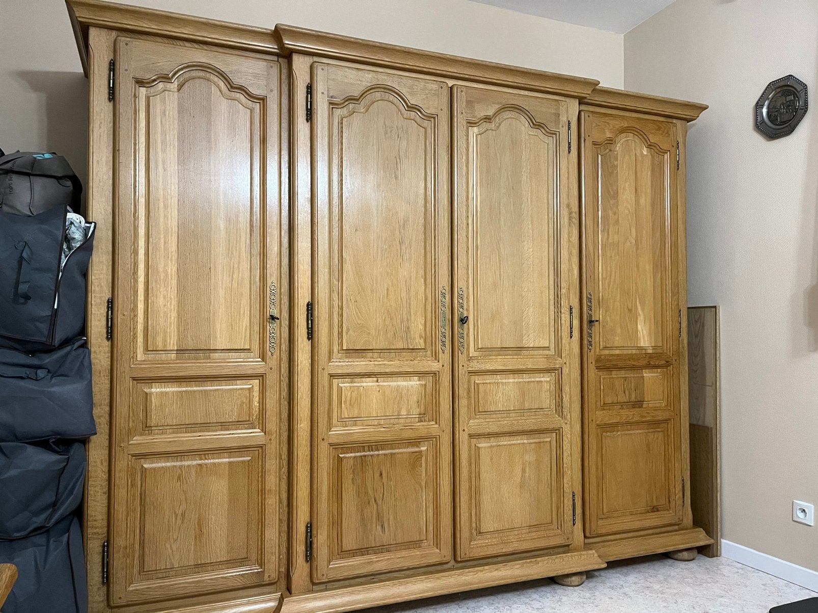 Slaapkamer van massief eikenhout, Ophalen, Zo goed als nieuw