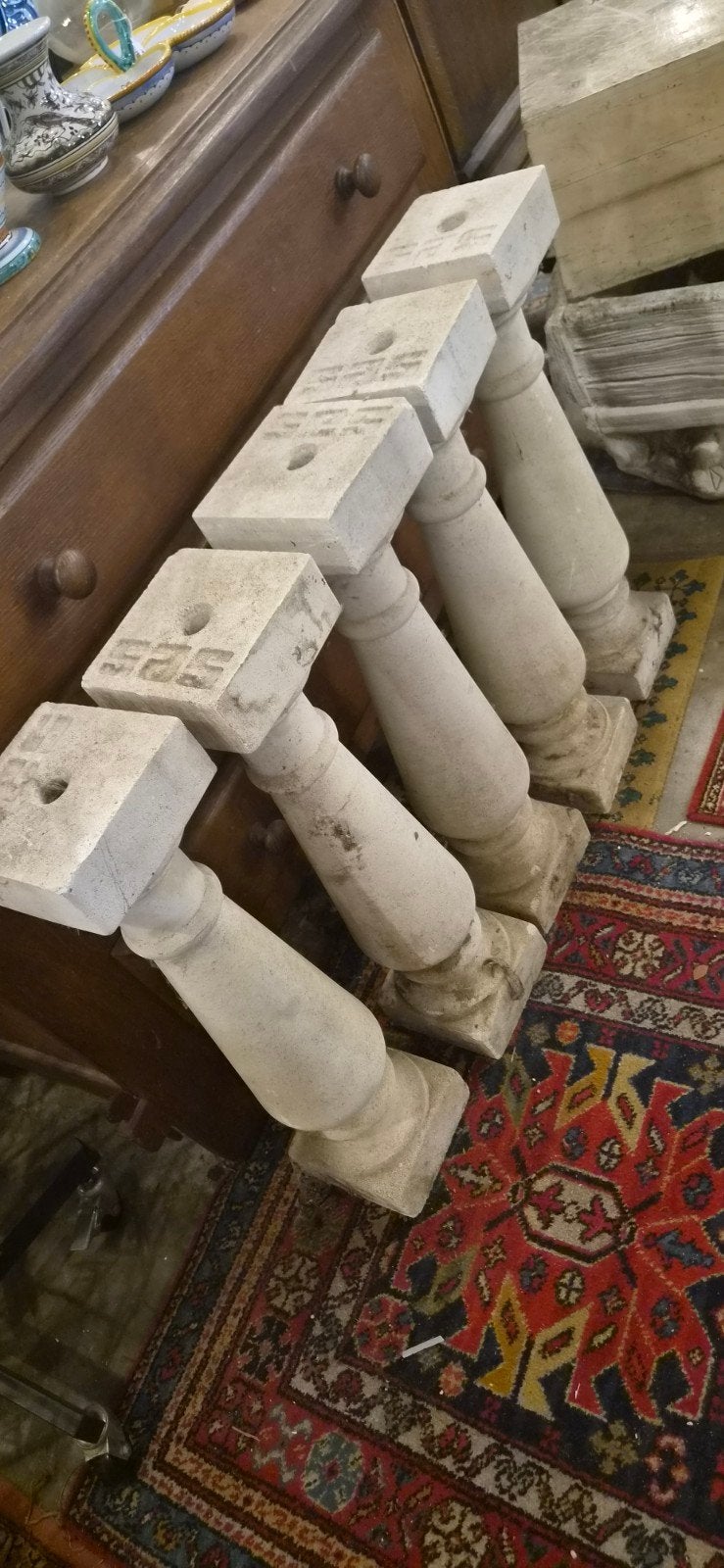 5 betonnen balusters / sierpilaren – 64,5 cm, Enlèvement, ., ., .