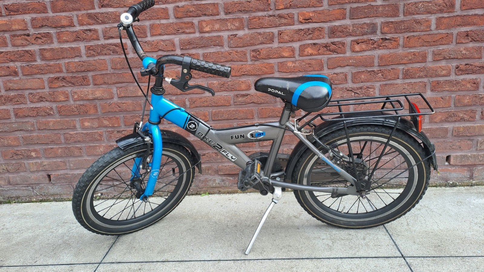 jongensfiets 18 inch, Ophalen, Gebruikt, Velgrem, 16 tot 20 inch
