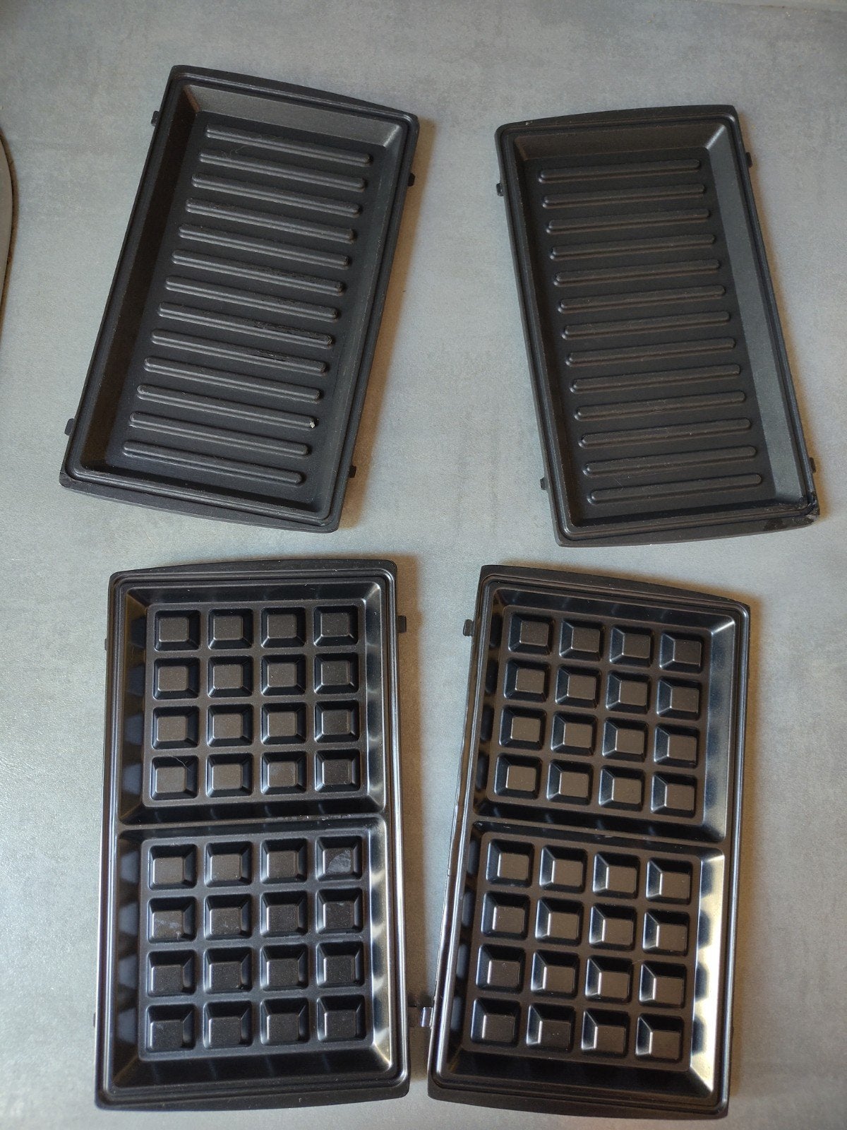 2 sets bakplaten Silvercrest 3-in-1 tosti-ijzer, Elektronische apparatuur, Ophalen of Verzenden, Uitneembare platen, Gebruikt