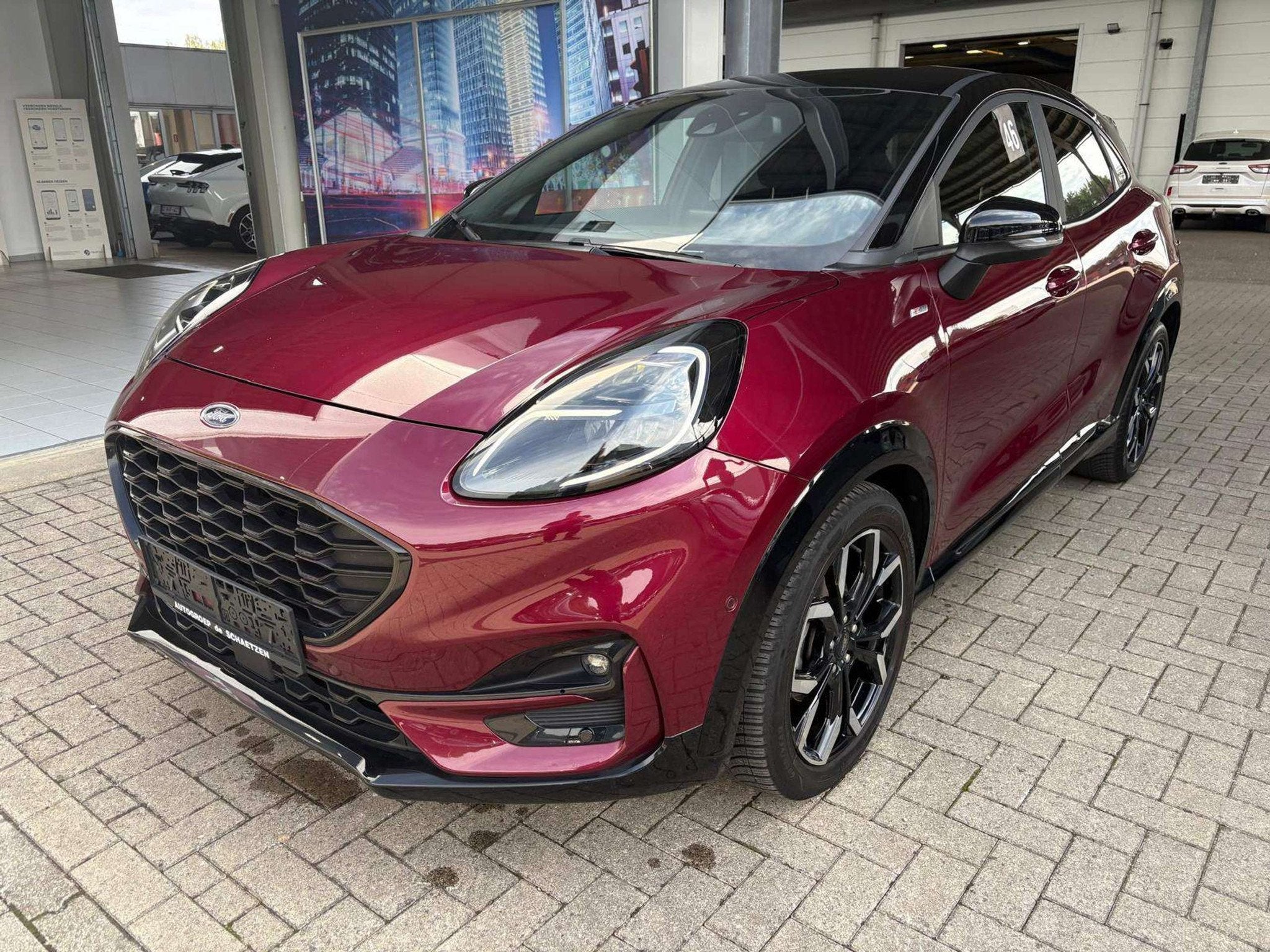 Ford Puma Ecoboost mHEV Vivid Ruby Edition Automaat, Auto's, Ford, Automaat, 127 g/km, 5 zetels, Hybride Elektrisch/Benzine