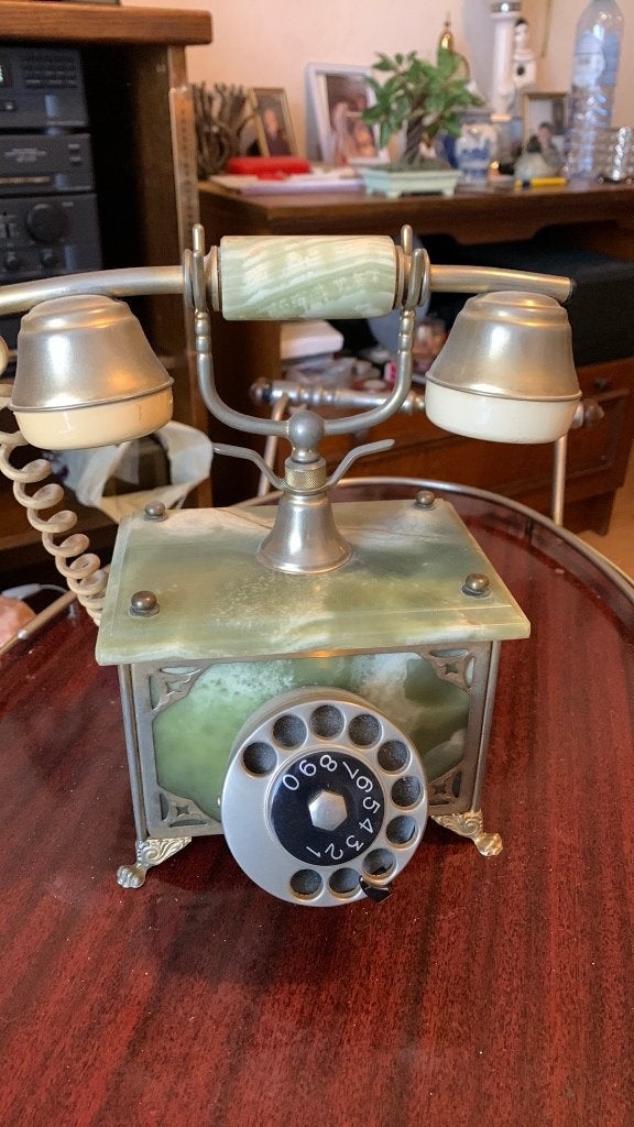 téléphone en marbre onyx, téléphone vintage style victorien, Antiquités & Art, Antiquités | Outils & Instruments, Enlèvement