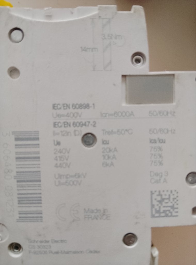 Automatische zekeringen SCHNEIDER  , woning, Ophalen, Zo goed als nieuw, Schneider Electric, Groepenkast