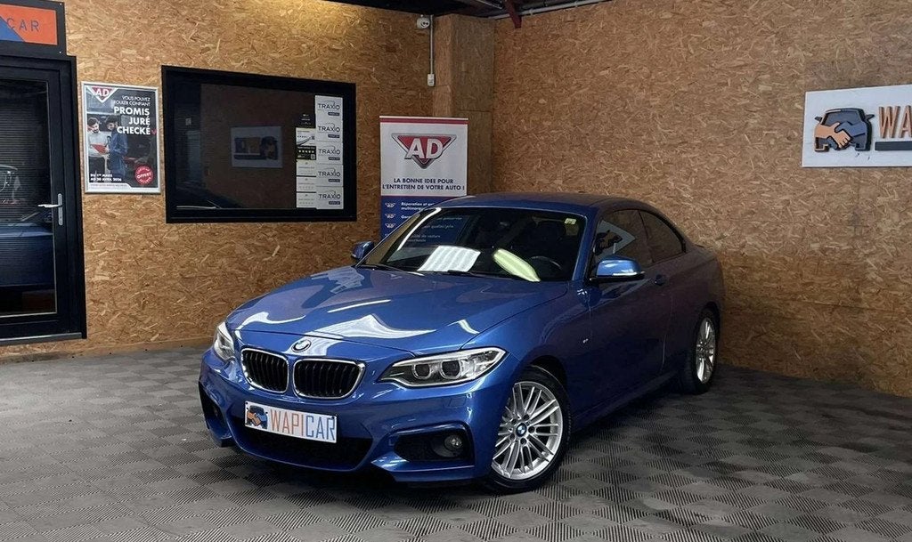 BMW 2 Serie 218 DA*Pack M int/ext*Bleu Estoril*Sièges Sport, Autos, BMW, Entreprise, Achat, Série 2, ABS, Airbags, Air conditionné