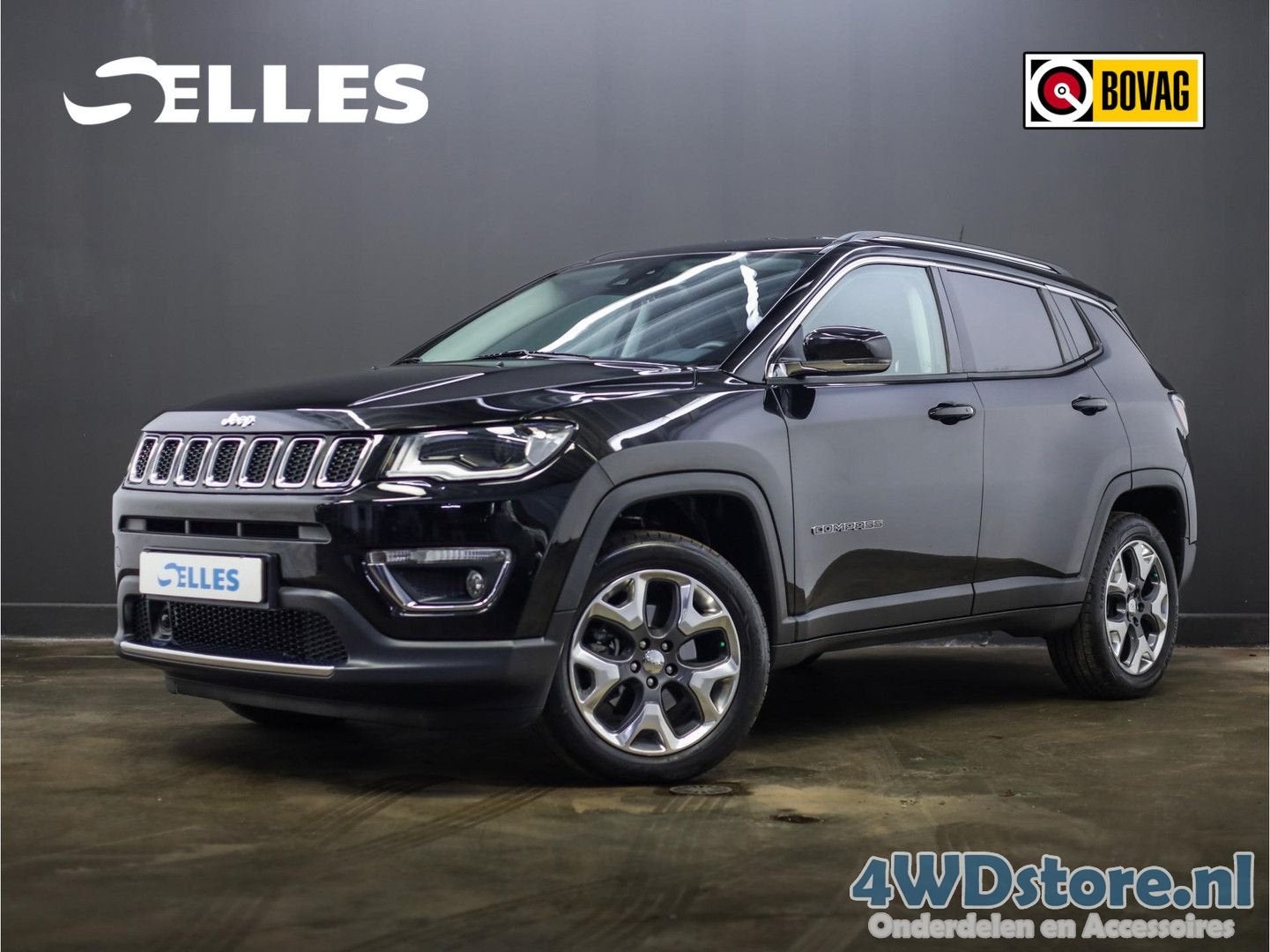 Jeep Compass 1.4 MultiAir Opening Edition Limited 4x4 | Trek, Auto's, Jeep, Automaat, Zwart, Zwart, Compass