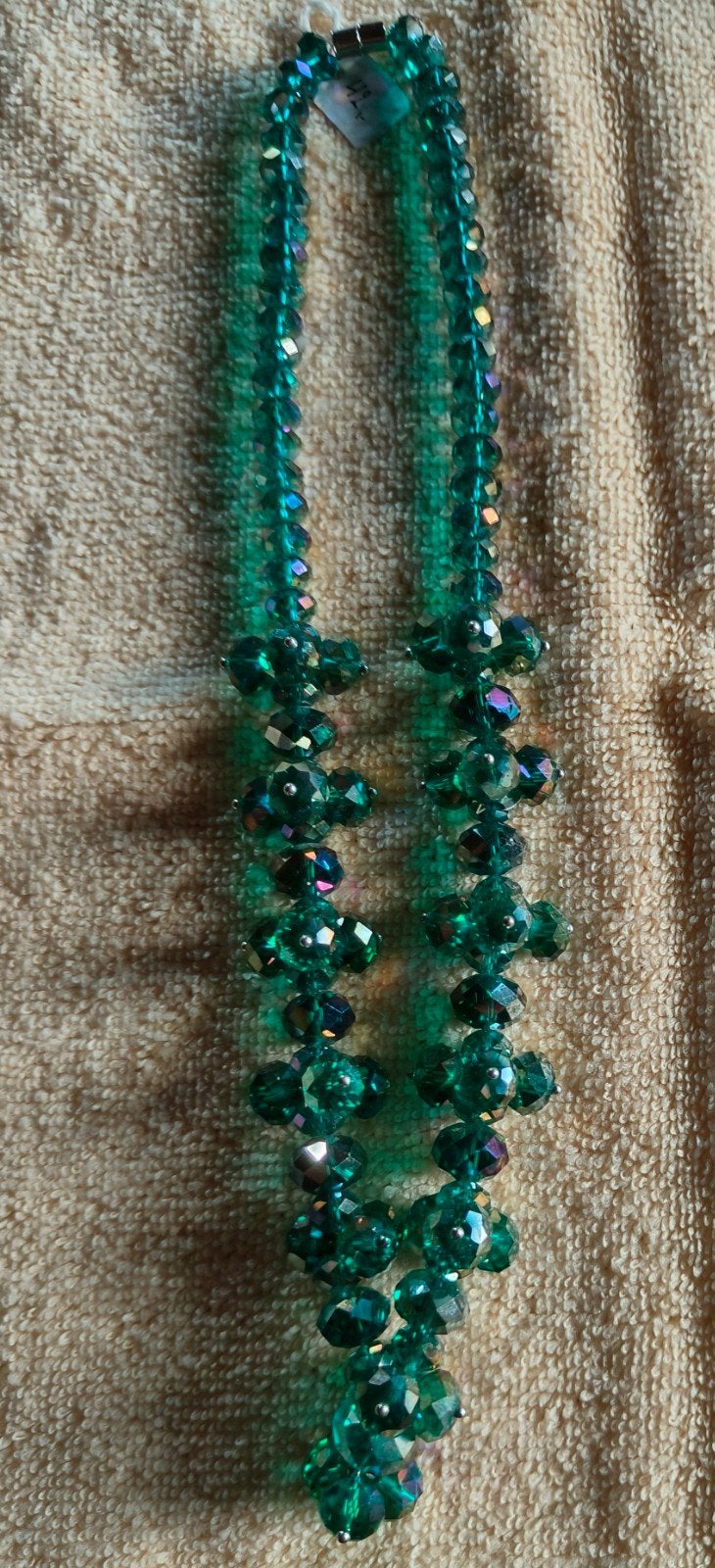 elegante vintage ketting  tsjechisch, Ophalen, Nieuw, Groen