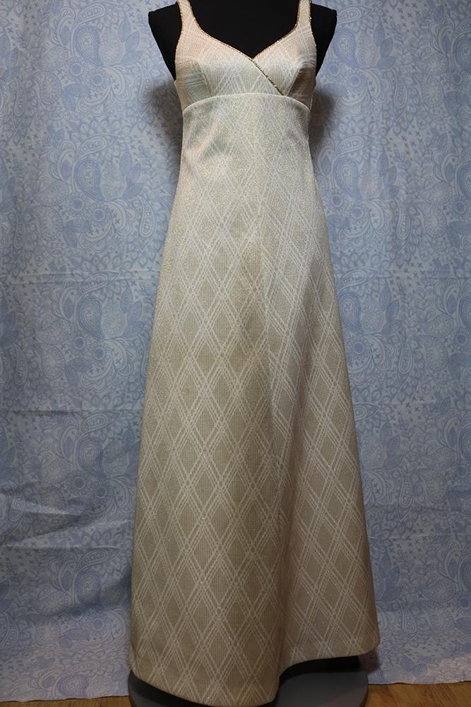 avondjurk vintage jurk goud maat 38, Kleding | Dames, Gelegenheidskleding, Zo goed als nieuw, Overige typen, Maat 38/40 (M), Ophalen
