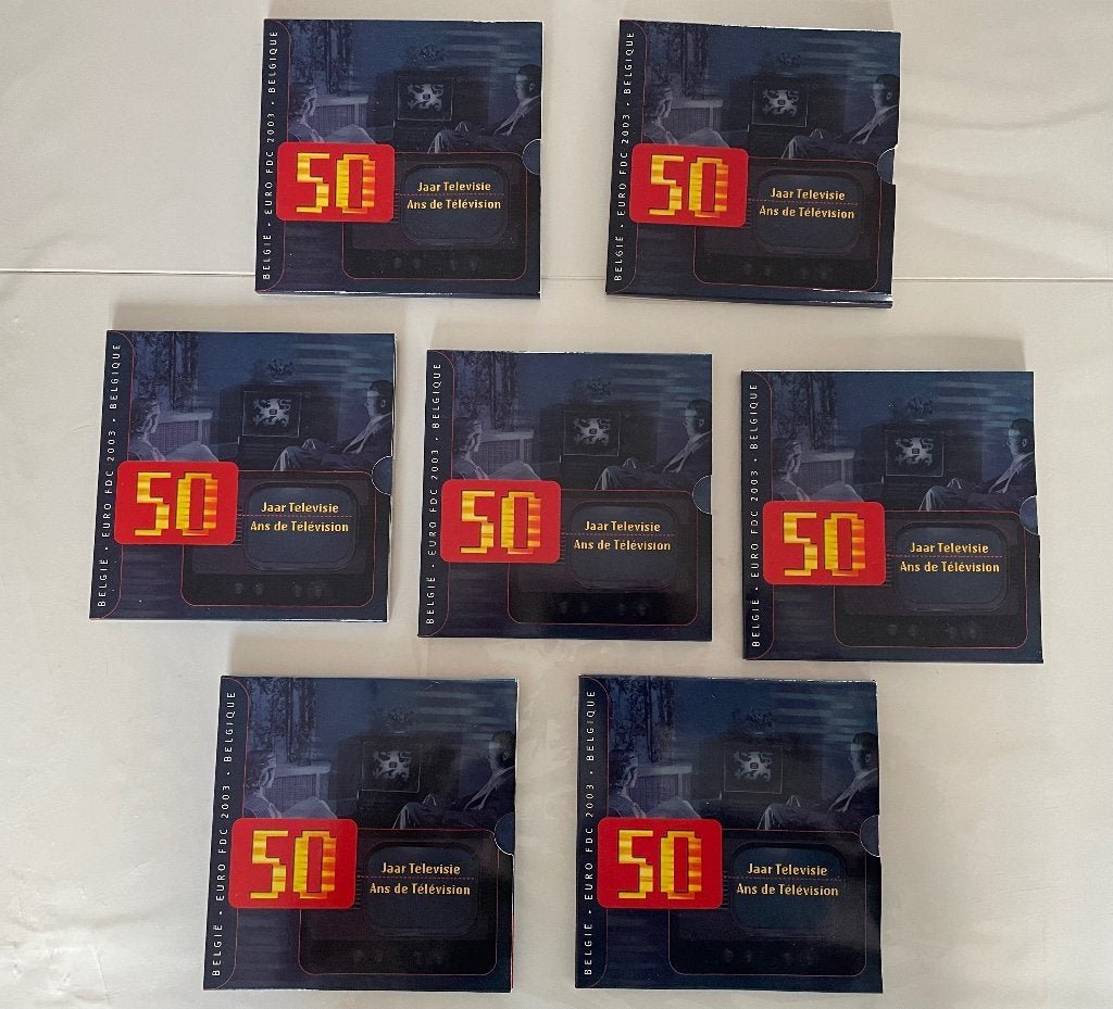 50 jaar televisie - Muntset voor verzamelaars, Ophalen, Zo goed als nieuw