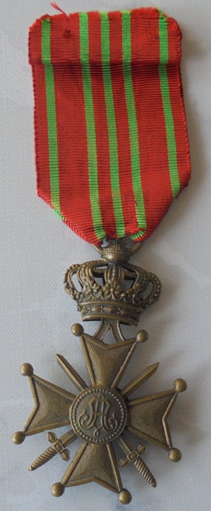 Belgische medaille(oorlogskruis)14-18, Verzamelen, Ophalen of Verzenden, Landmacht, Lintje, Medaille of Wings