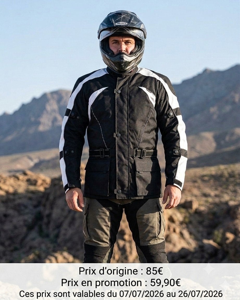 Veste de Moto textile cordura 600D neuf CE protecteurs, Envoi, Neuf, avec ticket, Manteau | tissu