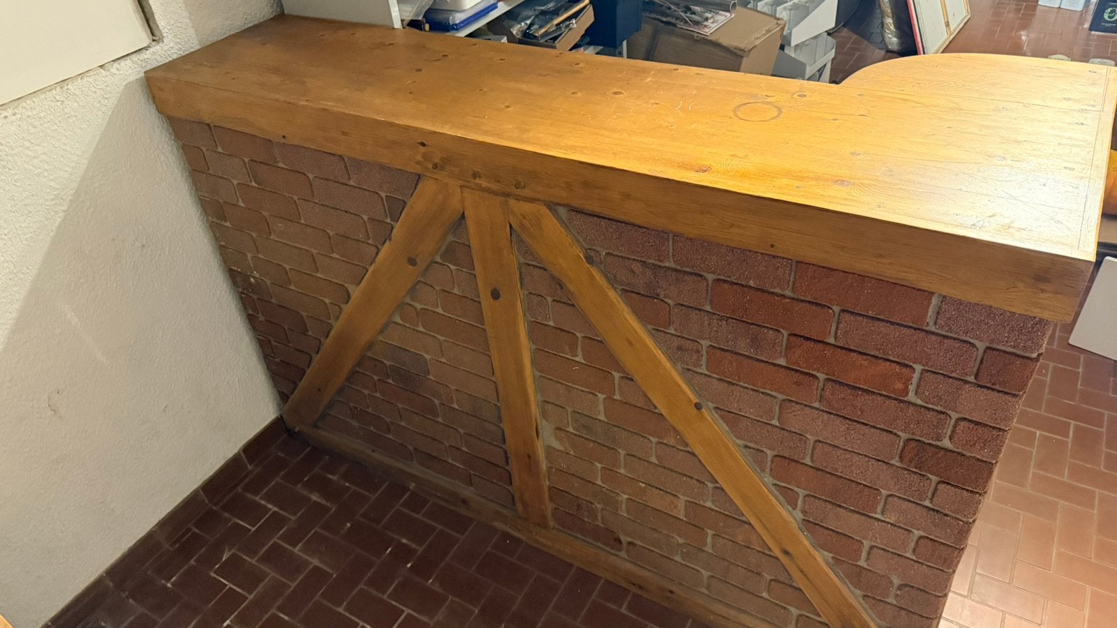 Bar, comptoir en bois, Enlèvement, Comme neuf, Bois