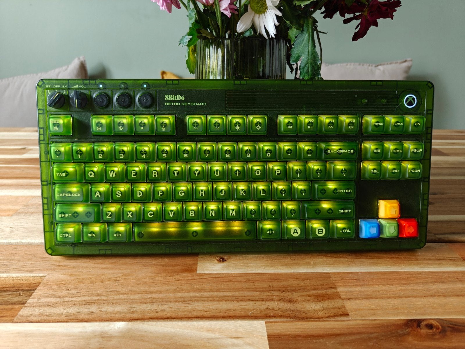 Gaming keyboard Xbox style, Computers en Software, Toetsenborden, Ophalen, Gaming toetsenbord, Zo goed als nieuw, Draadloos