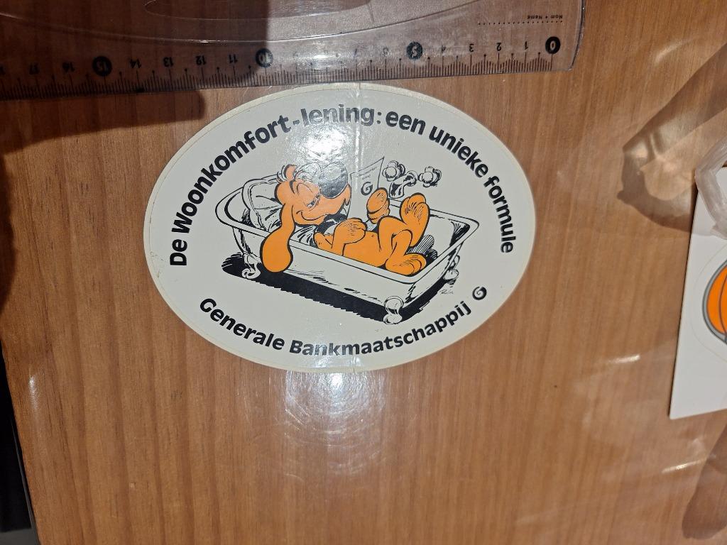 Vintage sticker (bollie&) Billie Generale Bank cartoon, Verzamelen, Ophalen of Verzenden, Zo goed als nieuw, Bedrijf of Vereniging
