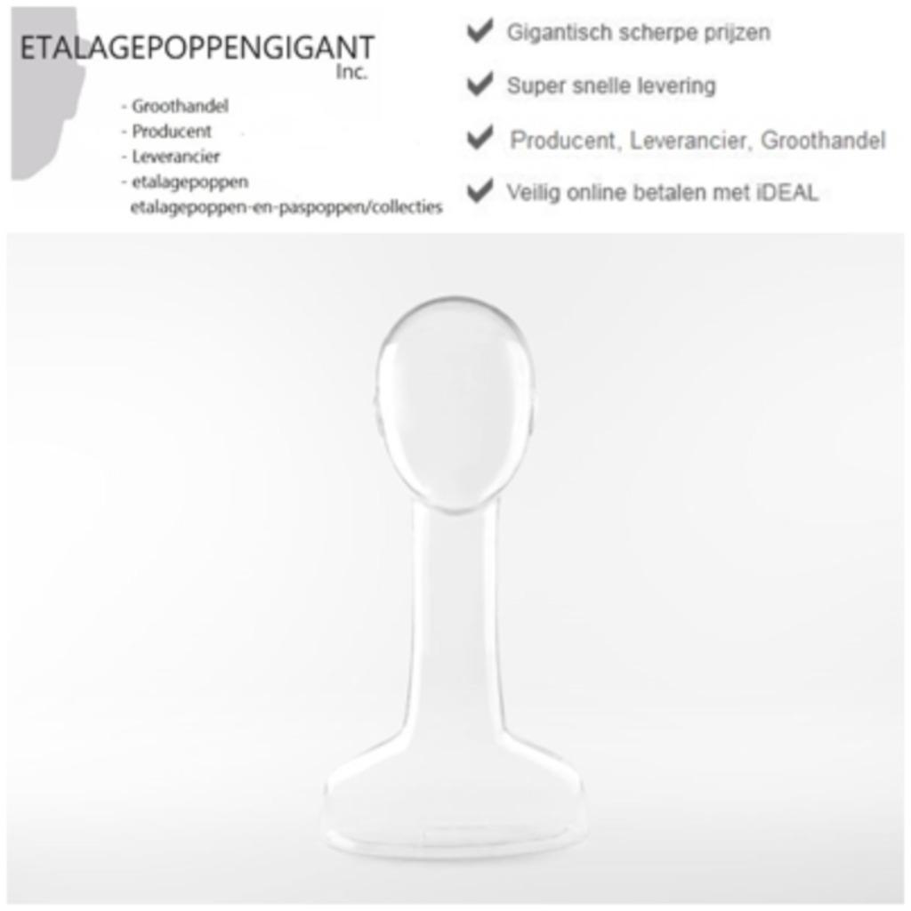 Presentatie Hoofd Transparant Vrouwelijk Model EPG, ETALAGEPOPPENGIGANT.NL, Enlèvement ou Envoi, Neuf, One size fits all