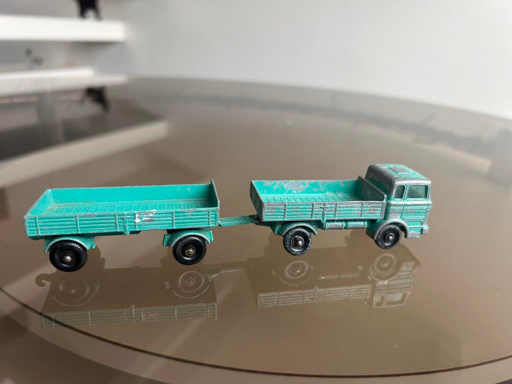 Matchbox Lesney Mercedes Truck & Trailer 1-E + 2-D 1968, Enlèvement ou Envoi