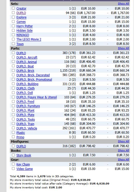 DUPLO STOCK, Enlèvement, Utilisé, Briques en vrac, Duplo