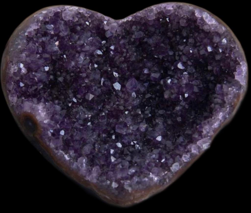 Amethyst Hart Valentijnsdag Amethist Uruguay Geode Agaat, Verzenden