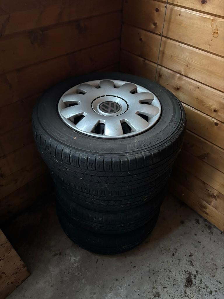 4 Jantes tôles 5x112 15 pouces VW, 15 pouces, Enlèvement, Utilisé, 195 mm