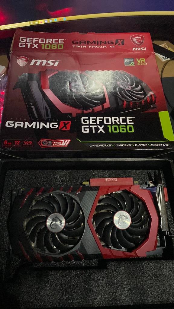 MSI GTX 1060 6GB Gaming X, Informatique & Logiciels, Cartes vidéo, Utilisé, Nvidia, PCI-Express 3.0, GDDR5, HDMI, DisplayPort