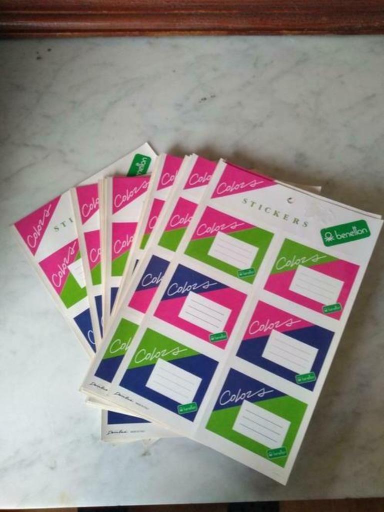 Benetton - Zelfklevende etiketten voor notitieboekjes, Ophalen of Verzenden, Nieuw