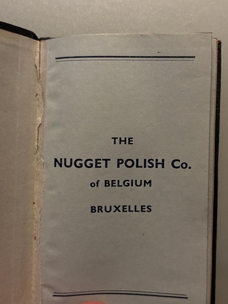 Agenda THE NUGGET POLISH Co. of BELGIUM 1948 cire cirage, Collections, Marques & Objets publicitaires, Envoi, Utilisé, Autres types