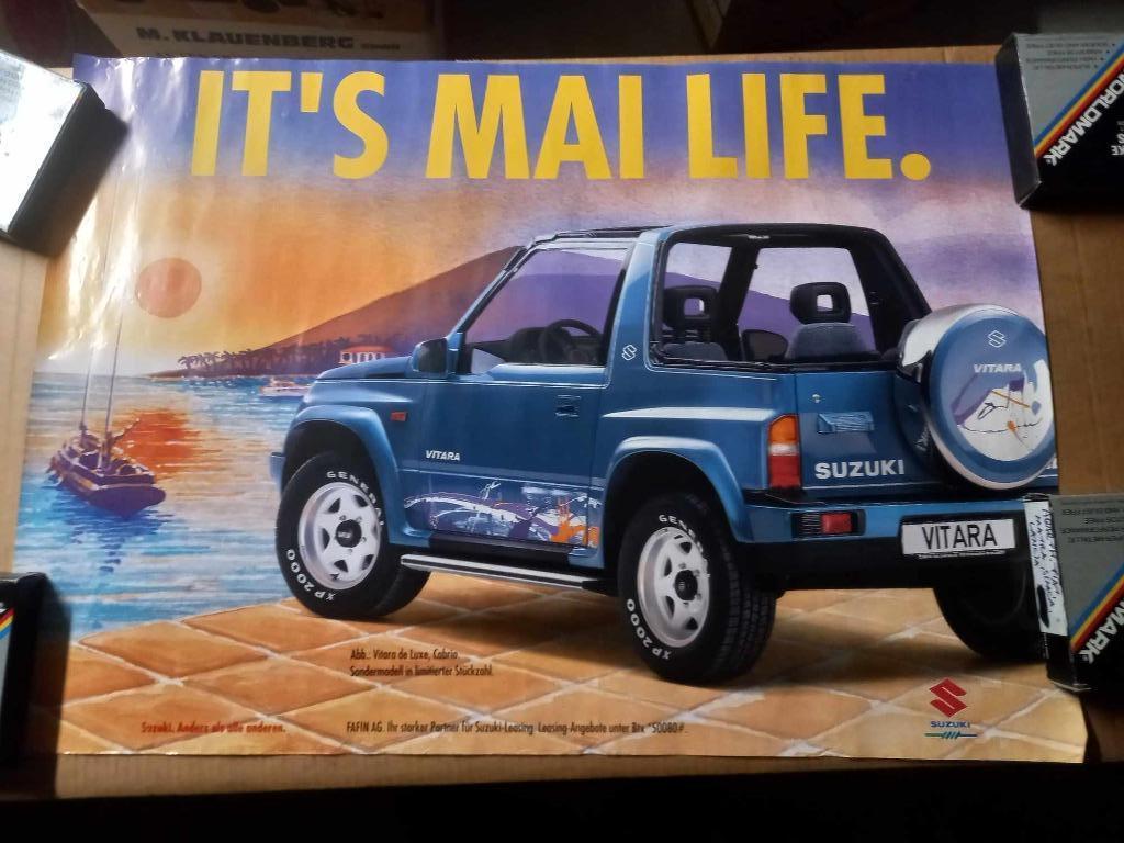 Suzuki Vitara poster affiche 1988-1997 22 verschillende, Ophalen of Verzenden, Gelezen