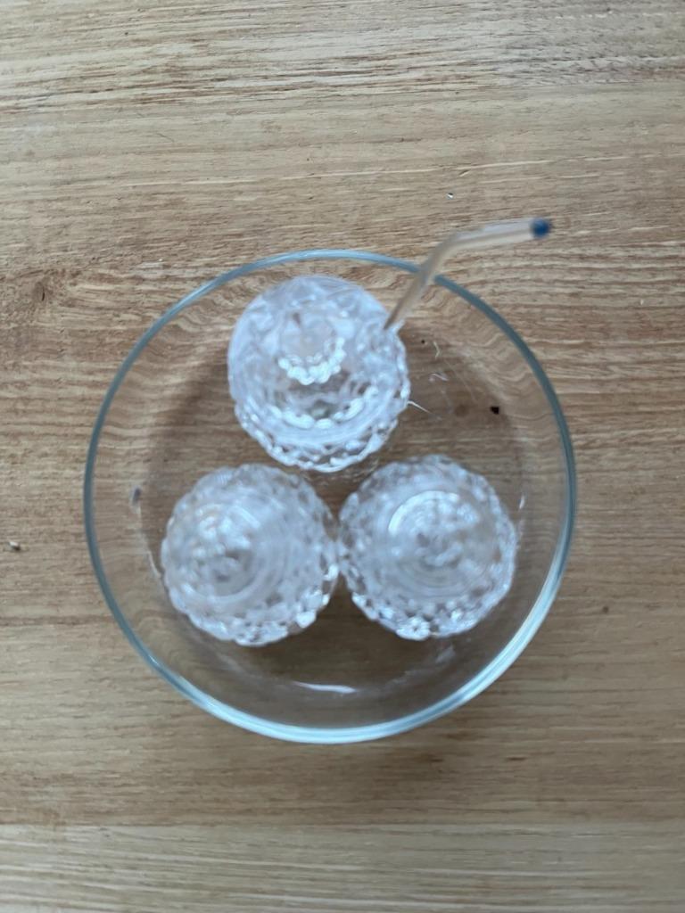 Kristallen peper en zoutvatje + mosterdpotje, Ophalen of Verzenden