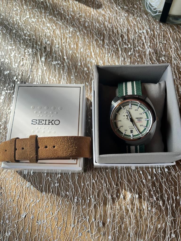 Seiko horloge, Handtassen en Accessoires, Ophalen, Seiko, Leer, Staal