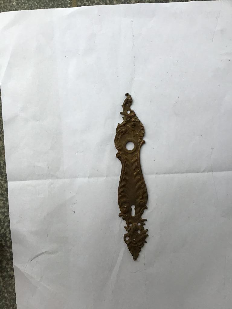 1 antieke exclusieve deurplaat, koper messing, Antiek en Kunst, Ophalen, Koper