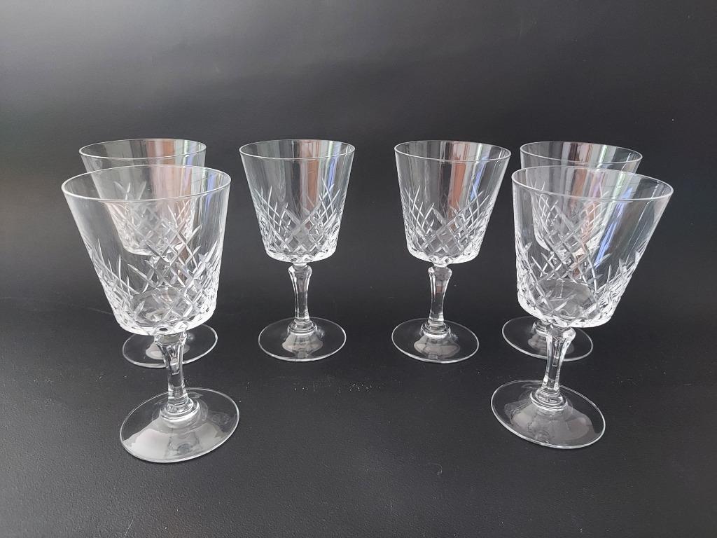 6 wijnglazen Crystal d'ARQUES, Antiek en Kunst, Ophalen