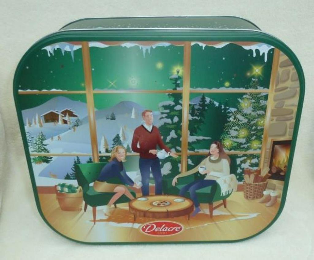 Boîte à biscuits vide Delacre pour Noël 2020, Enlèvement ou Envoi, Comme neuf, Biscuits, Autres marques
