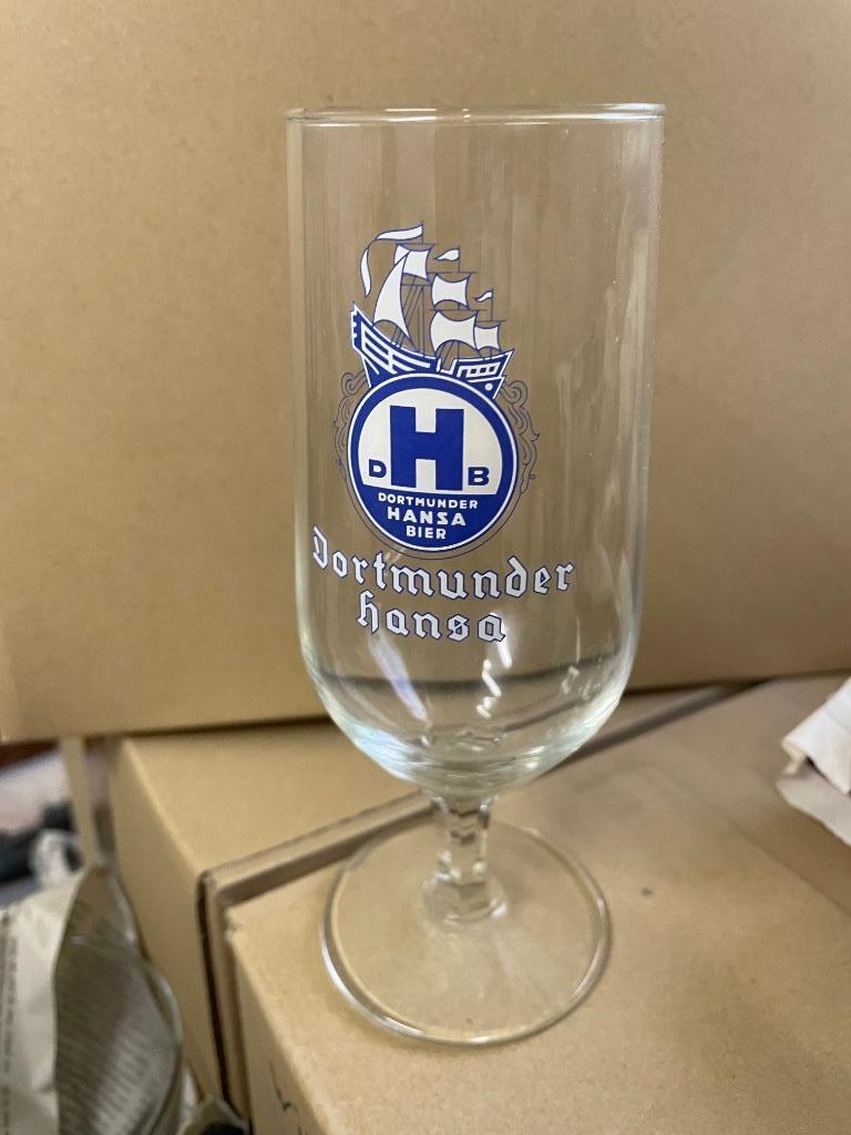 Dortmunder Hansa vintage bierglas te koop, Verzamelen, Ophalen of Verzenden, Zo goed als nieuw, Bierglas