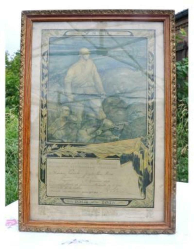 §§  cadre gravure yser 14/18, Collections, Enlèvement ou Envoi, Autres, Autres types