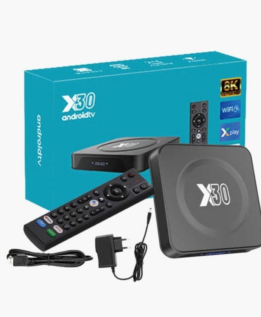 Android 12 X30 4K doos bluetooth, Audio, Tv en Foto, Ophalen, Nieuw, HDMI, Minder dan 500 GB