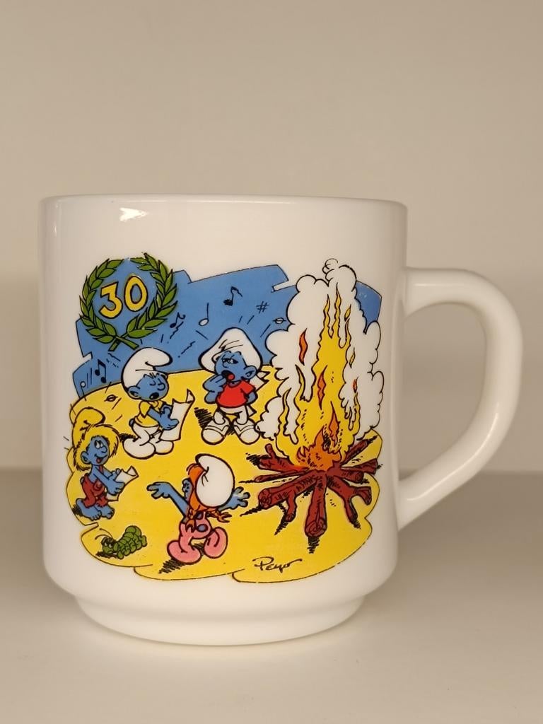 Smurfen 30 jaar Peyo Arcopal 1988 vintage mok, Enlèvement ou Envoi