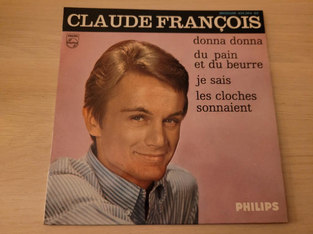 disque vinyl 45 tours claude francois, Ophalen of Verzenden, Zo goed als nieuw