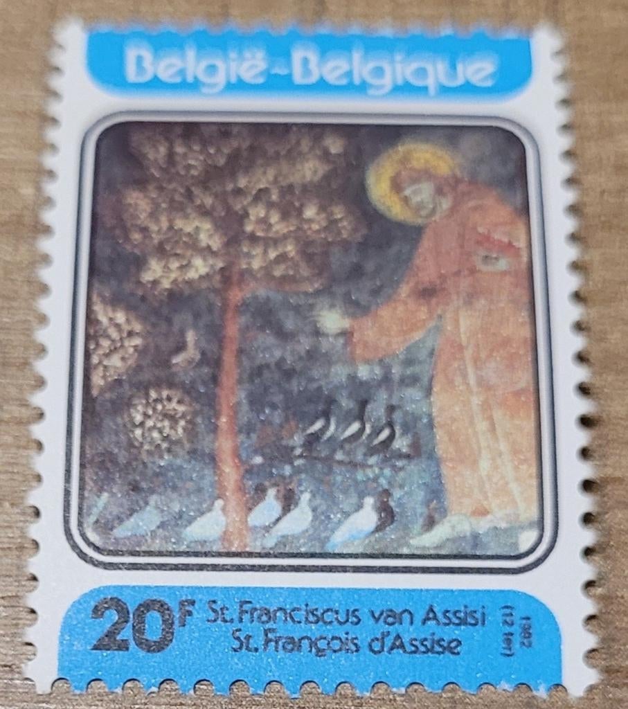 Oude postzegel: St. Franciscus van Assisi (postfris), Frankeerzegel, Ophalen of Verzenden, Zonder stempel, Postfris