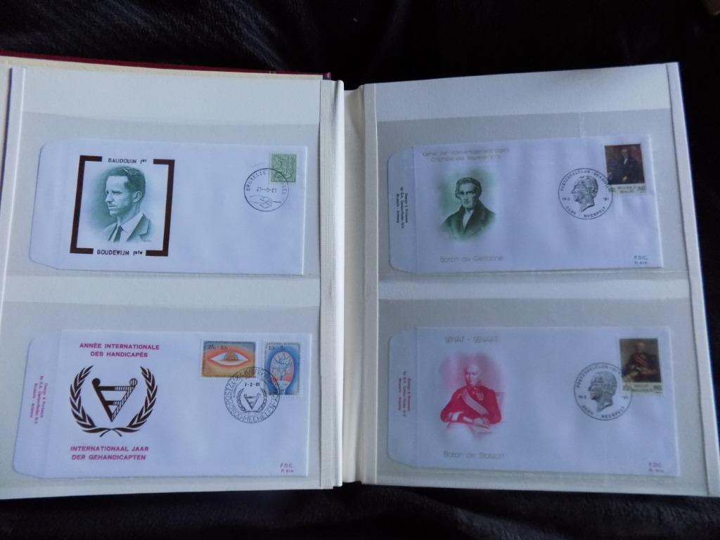 postzegel verzameling 1ste dag  afstempelingen, Ophalen, Met envelop, Gestempeld, 1e dag stempel