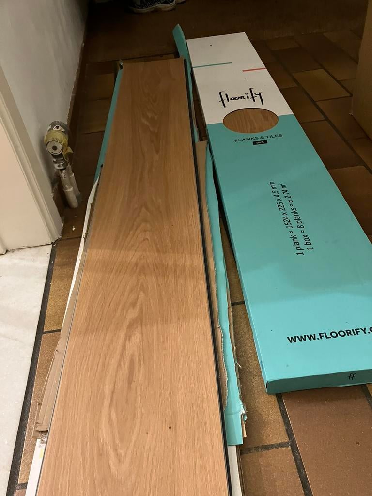 Floorify vinyl planken Honey, Doe-het-zelf en Bouw, Ophalen, Kunststof, Nieuw, Vloerdelen of -planken
