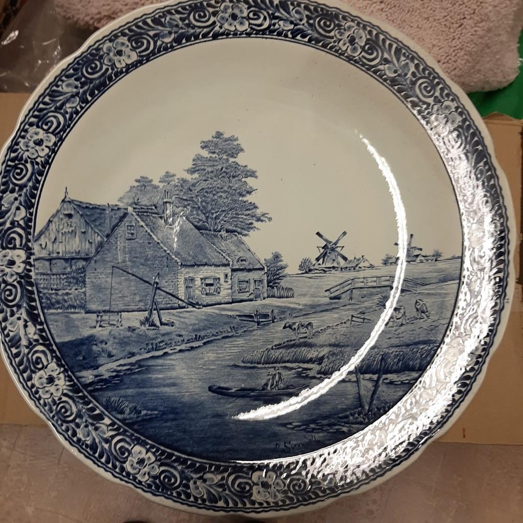 Delftse schotel Boch, Antiek en Kunst, Ophalen of Verzenden