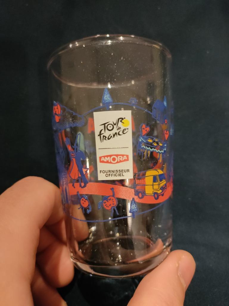 verre Amora collection Tour de France, Ophalen of Verzenden, Zo goed als nieuw, Waterglas