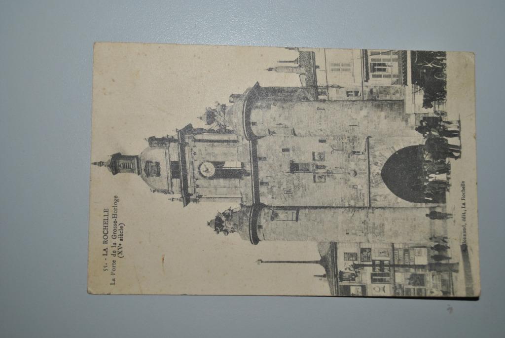 France 1914 Carte postale La Rochelle/Porte Grosse Horloge, Envoi, France