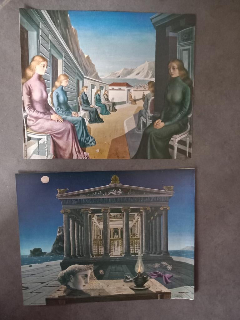Soubry prenten - Paul Delvaux -> samen 2€, Antiek en Kunst, Ophalen