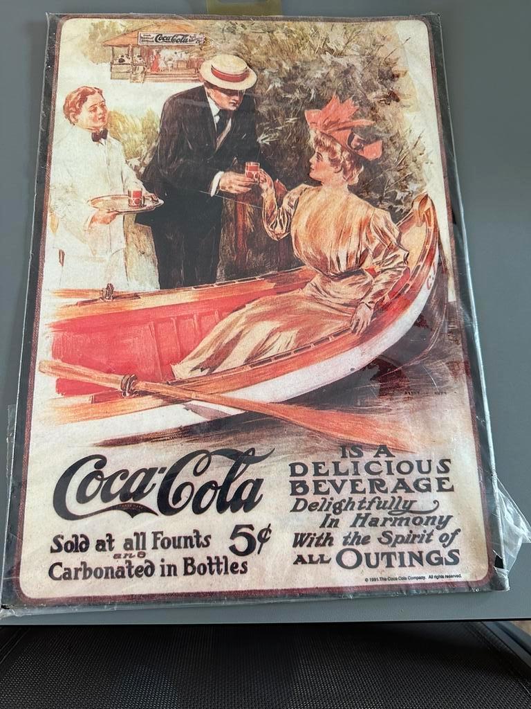 Plaque métallique Coca-Cola, Collections, Enlèvement ou Envoi, Comme neuf