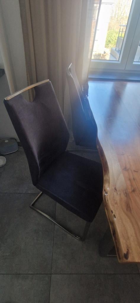 4 chaises luge en gris foncé, Enlèvement, Utilisé