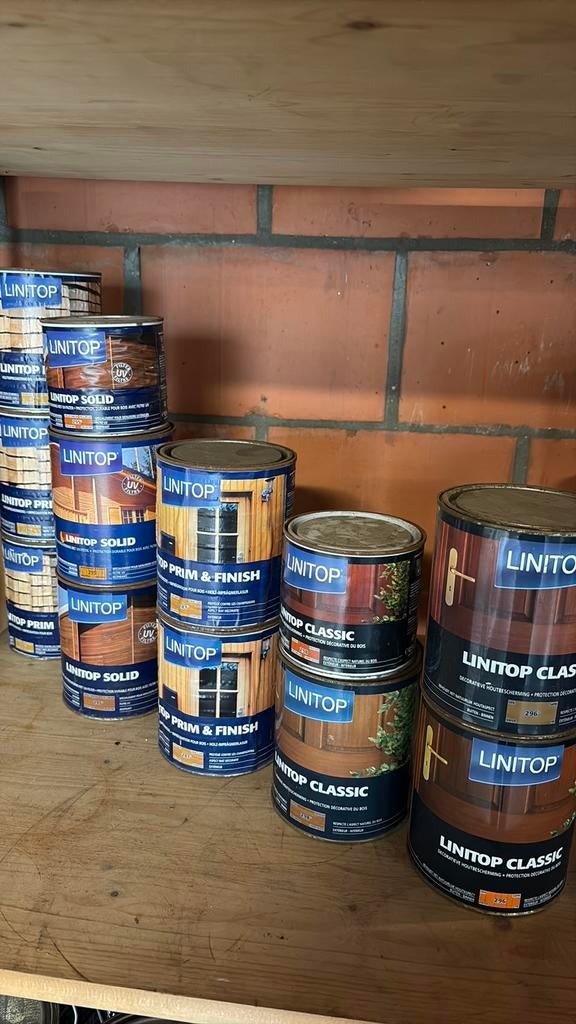 Houtbescherming Linitop verschillende kleuren, Ophalen, Zo goed als nieuw