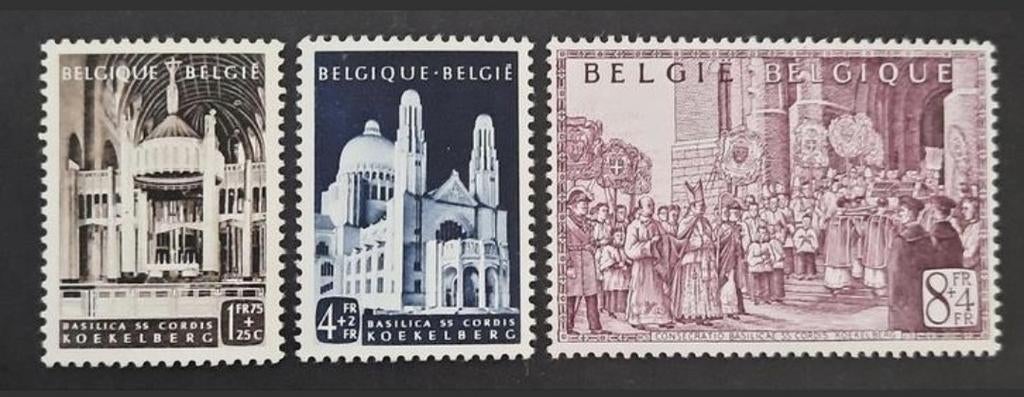 Belgique : COB 876/78 ** Van Roey et Koekelberg 1952., Timbres & Monnaies, Sans timbre, Neuf, Enlèvement ou Envoi, Non oblitéré